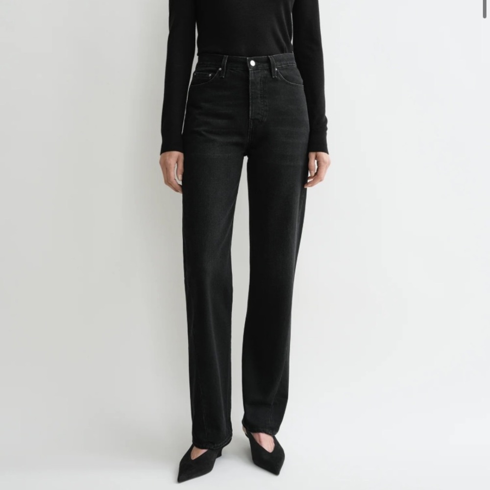 NWOT toteme twisted seam faded black jeans